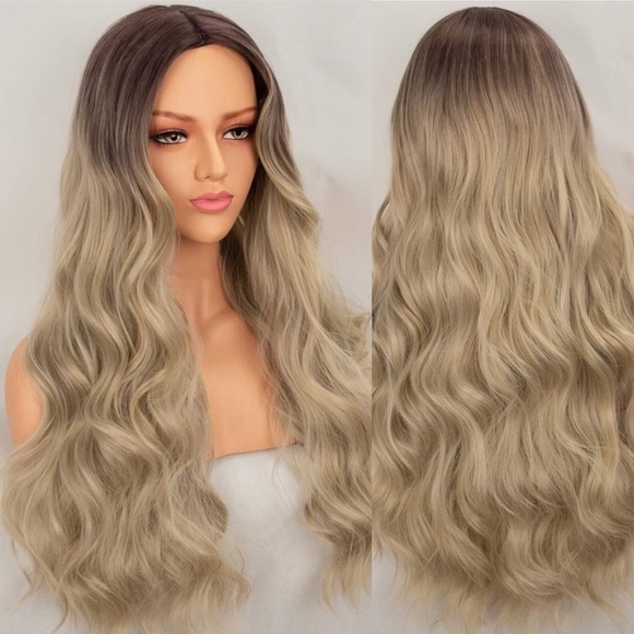 Marie 22” ASH BROWN OMBRÉ BODYWAVE MIDDLE PART Wig main image 4